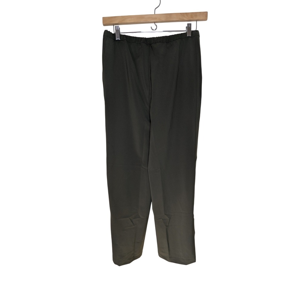 Athleta Womens Olive Green Wide‎ Leg Snap Button Side Pants 767531-03 Size M - Picture 5 of 11